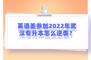 英语差参加2022年武汉专升本怎么逆袭？