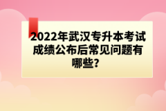 2022年武汉专升本考试成绩公布后常见问题有哪些？